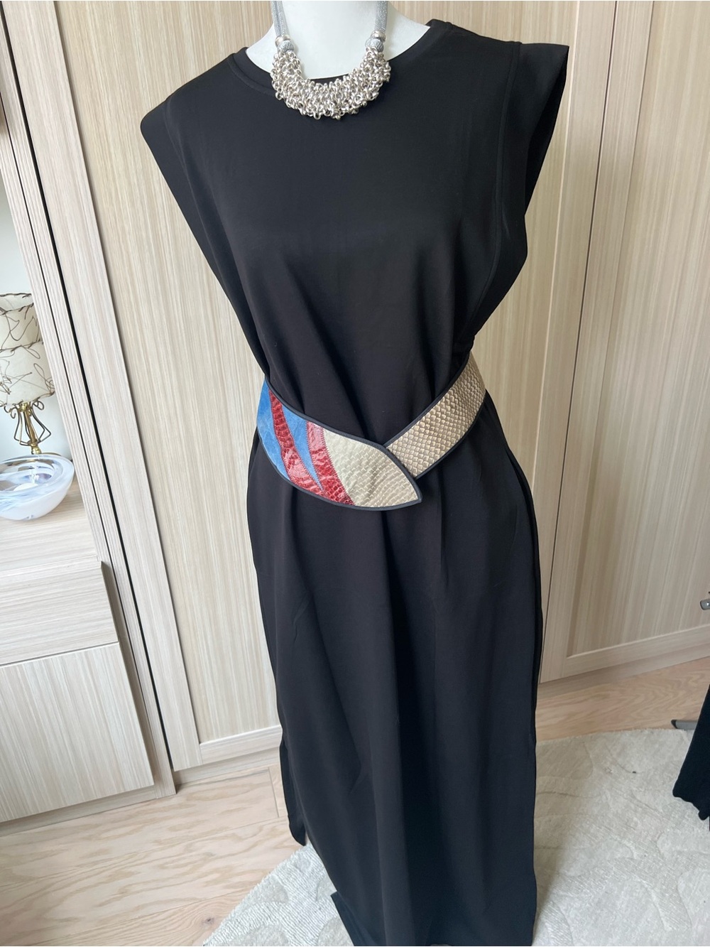 Genuine Leather & Snake Skin Belt
